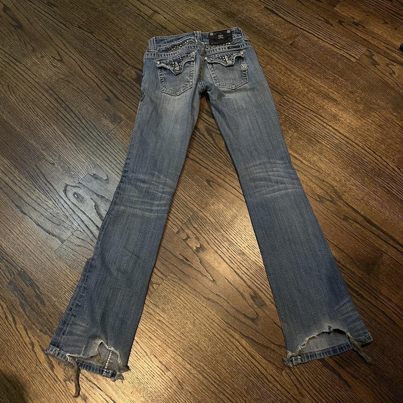 Jeans A Vita Firmati Miss Me 26 Tasche Con Cuciture In Strass - Foto 4