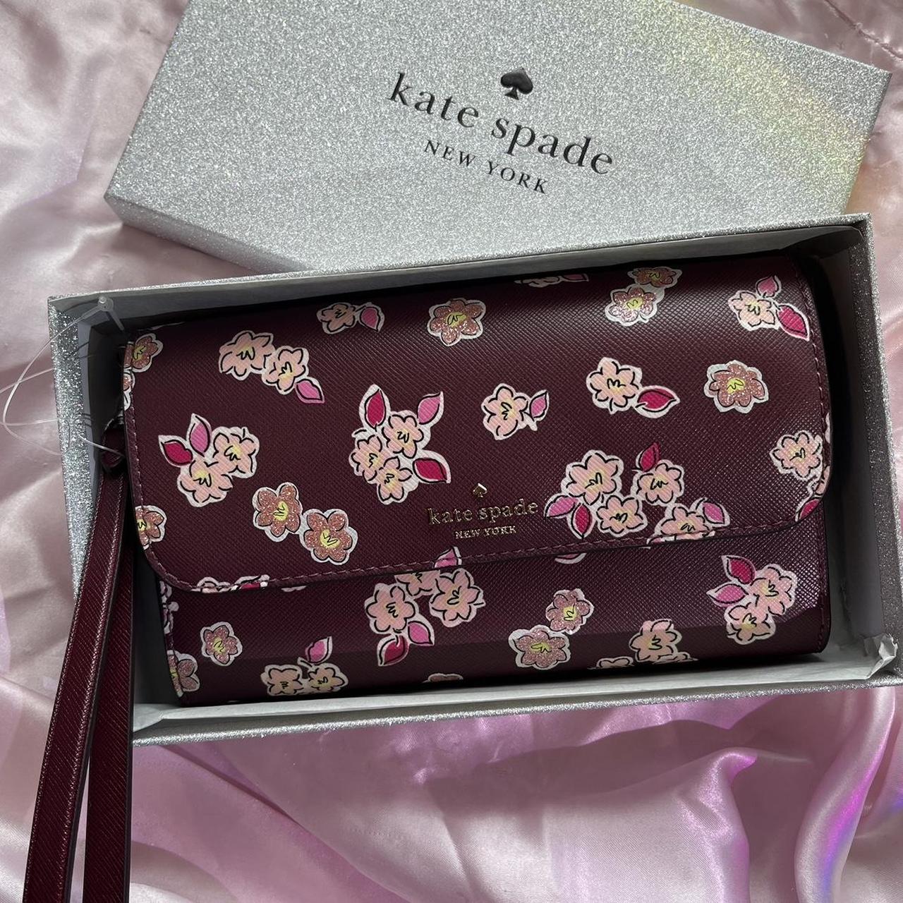 Kate Spade New York Women's Burgundy and Pink Wallet-purses | Depop