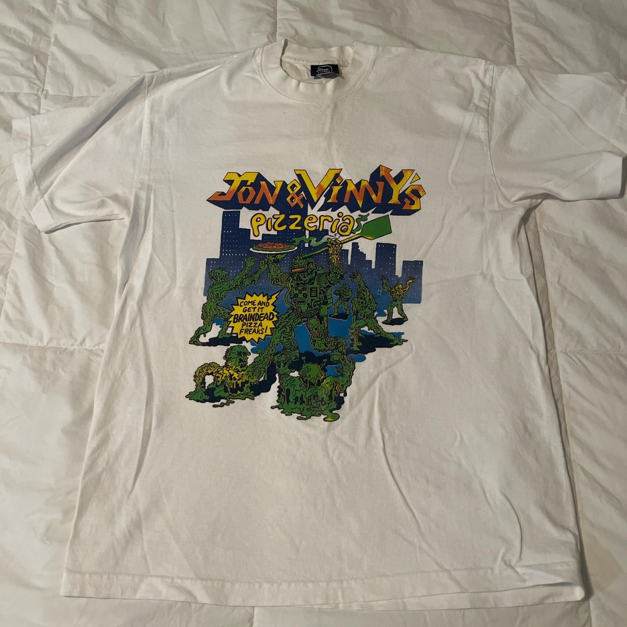 Jon & Vinny's and braindead collab tee size medium!... - Depop