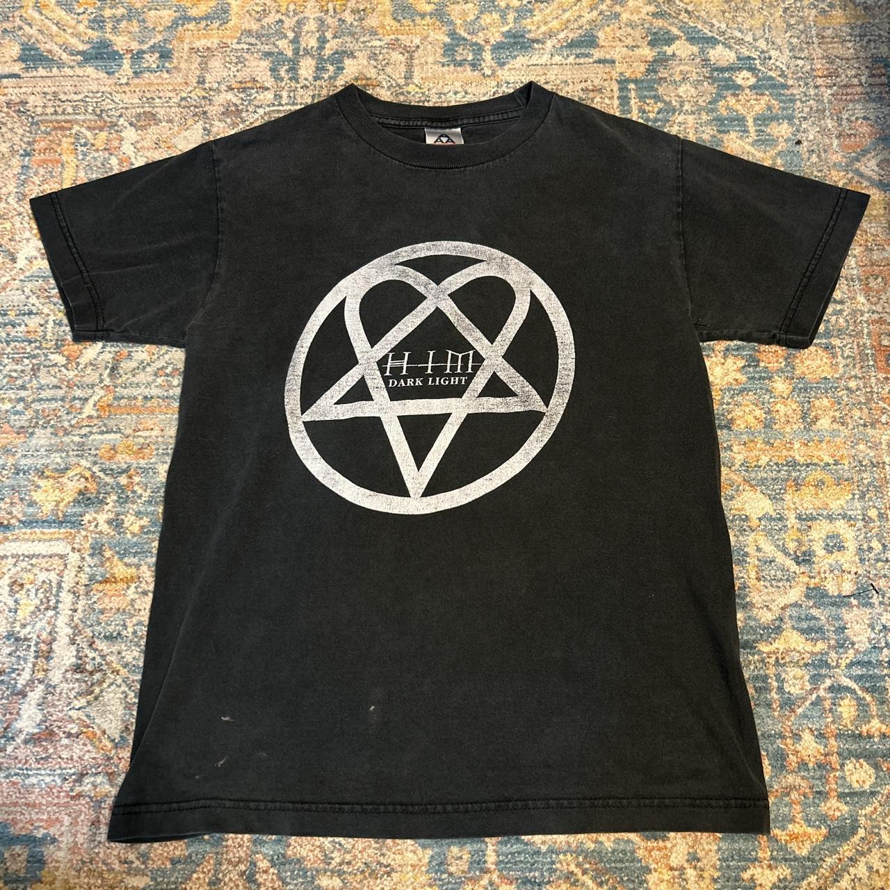 Vintage Him Punk Goth Band Tee -Amazing fading and... - Depop