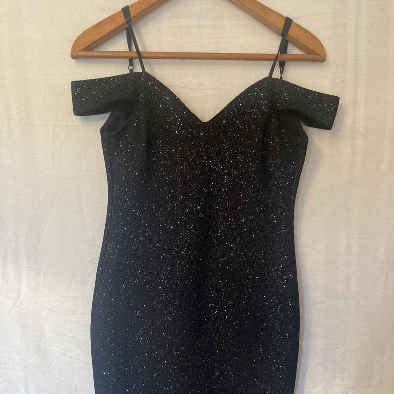 Lipsy black sparkly outlet dress