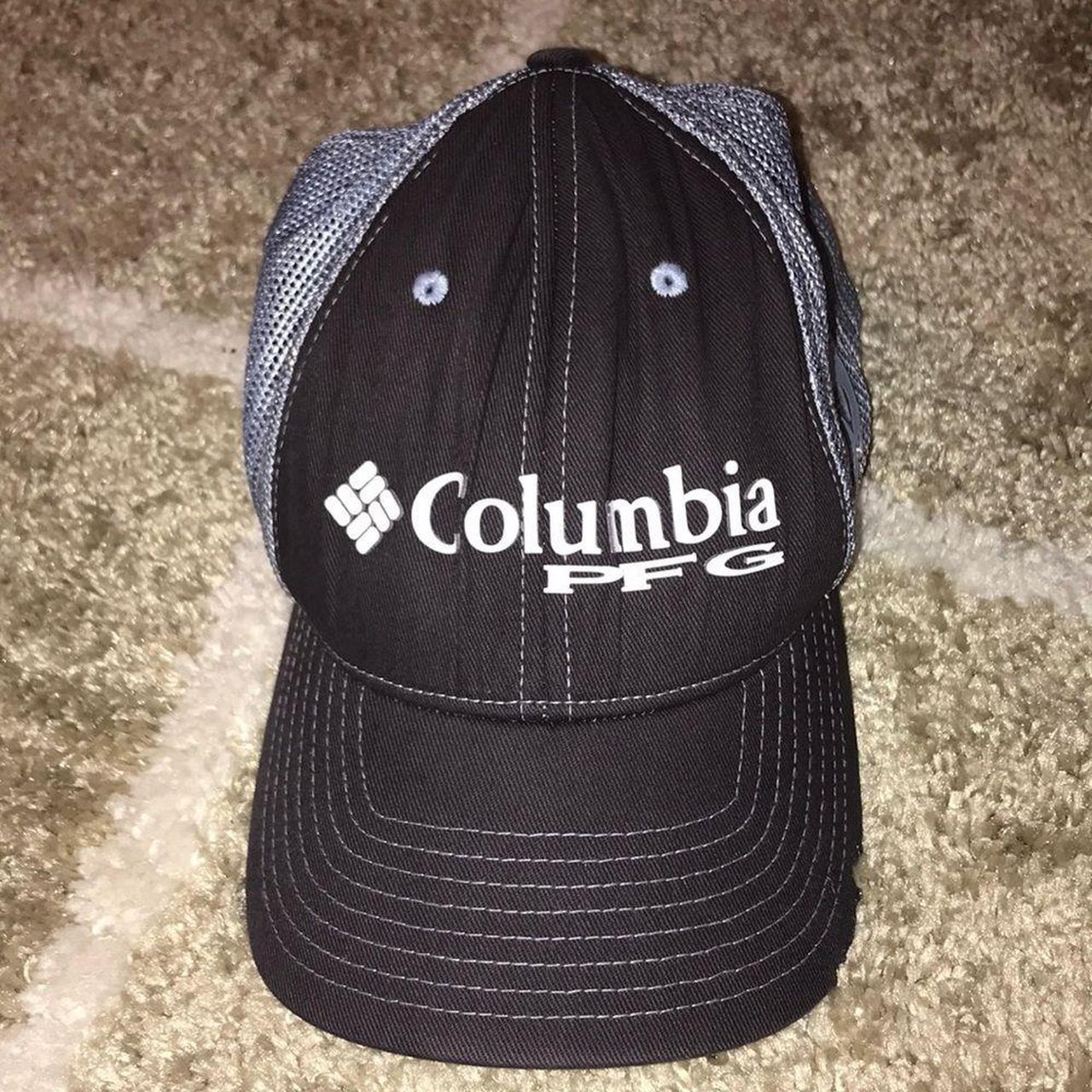 Columbia Adjustable Snap Back Hat Black and blue in - Depop
