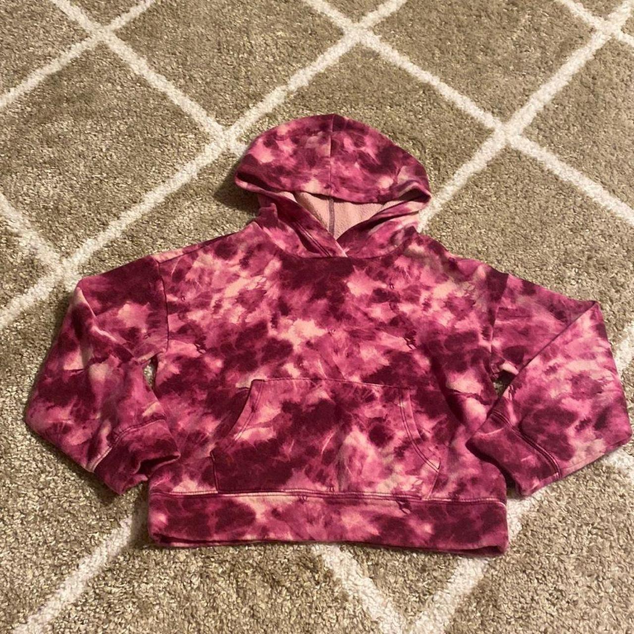 Old Navy Pink and Cream Hoodie Depop