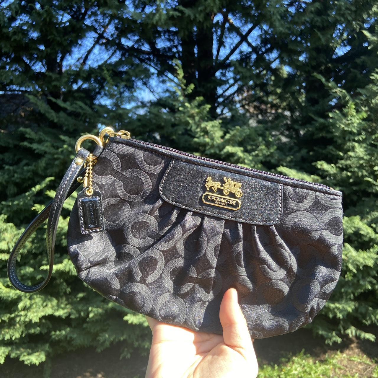 Coach Madison 41988 Black Clutch Wallet Royal Purple. Depop