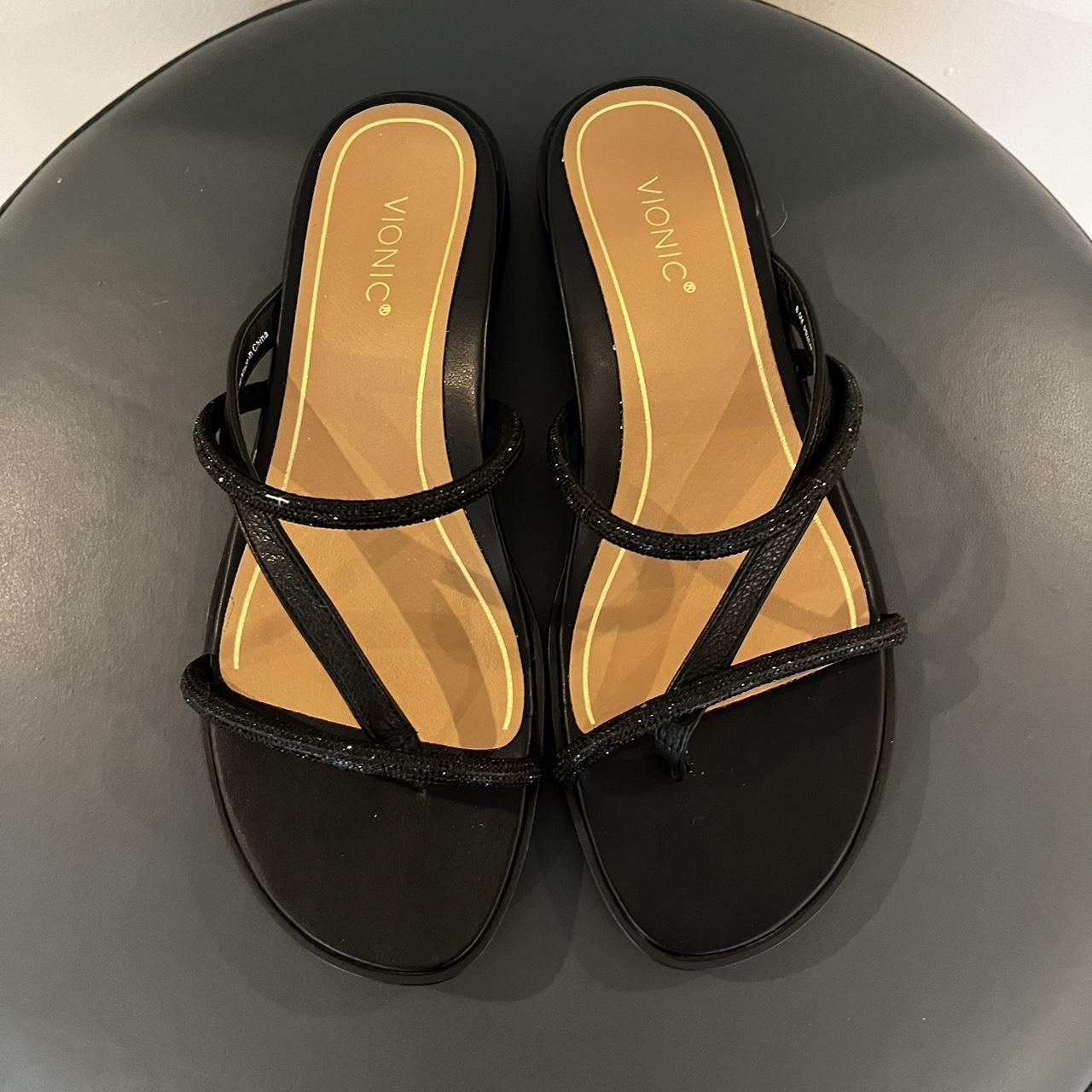 Brand new black Vionic sandals -never worn -can be... - Depop