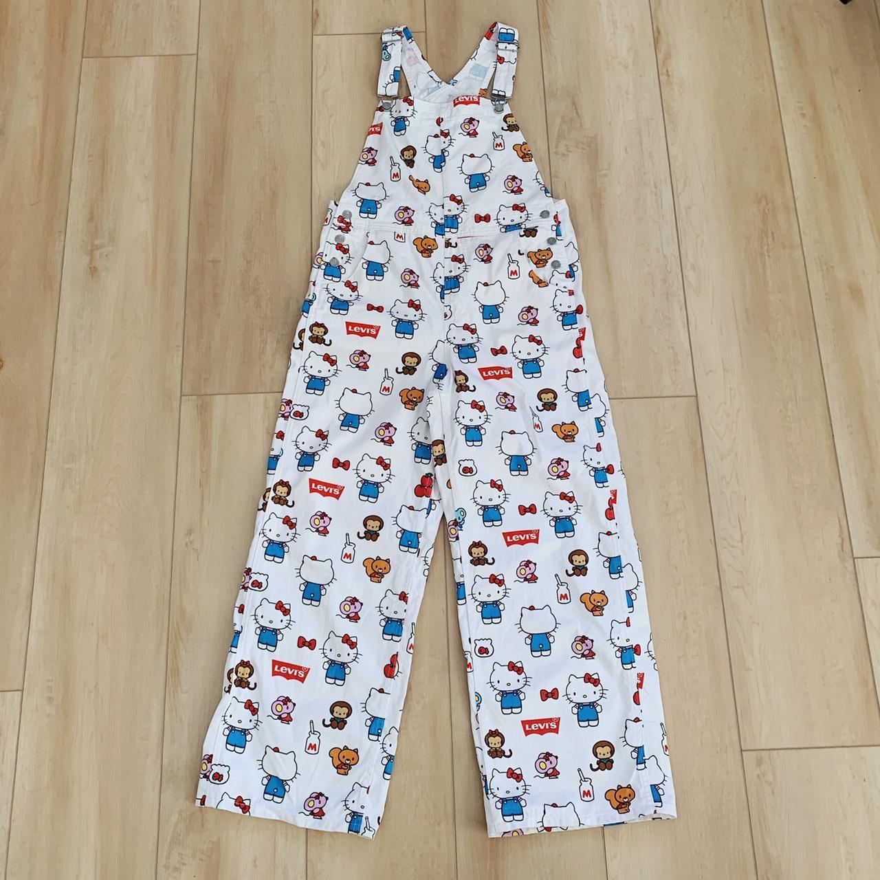 Levi's Women's White and Red Dungarees-overalls | Depop