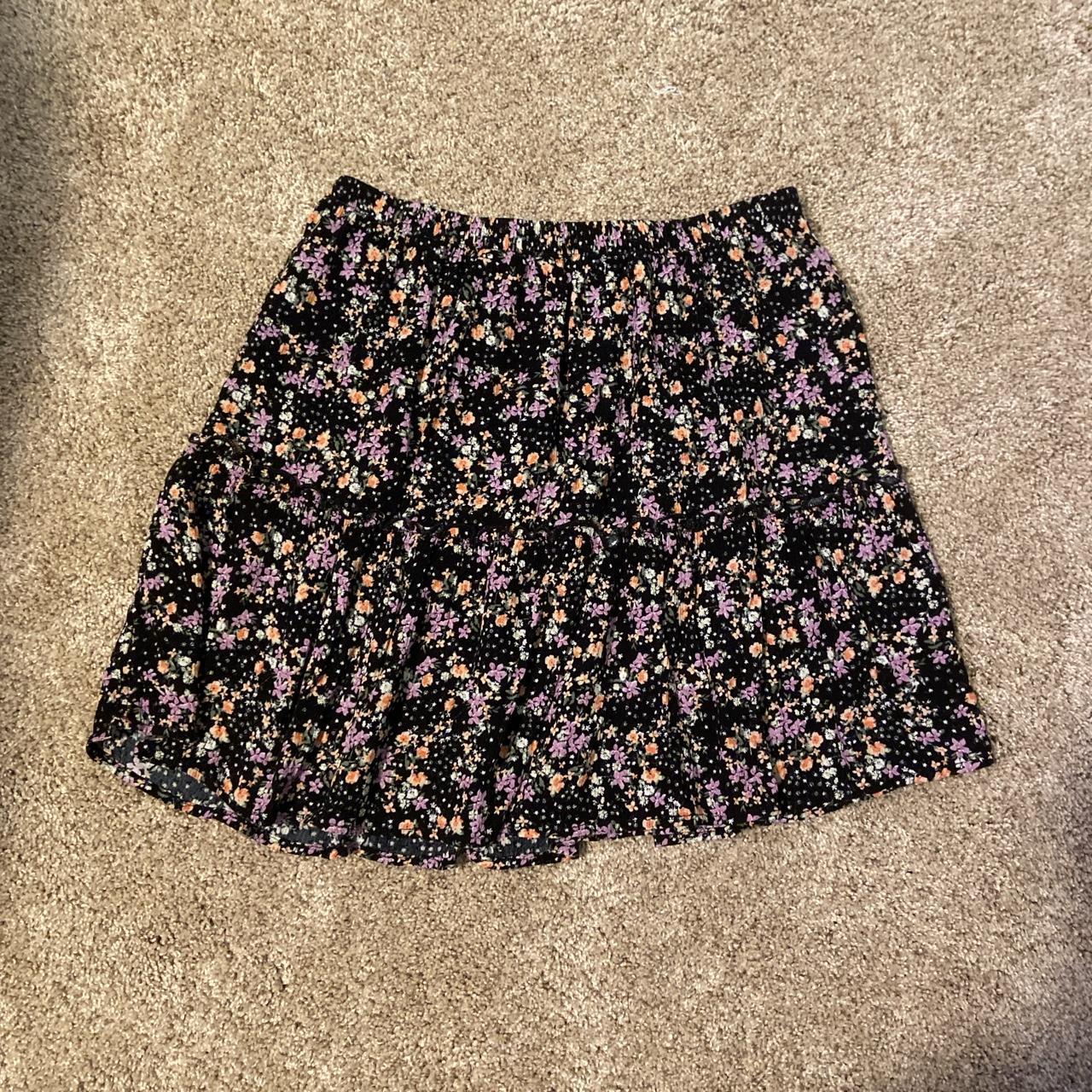 Women's Black and Purple Skirt | Depop