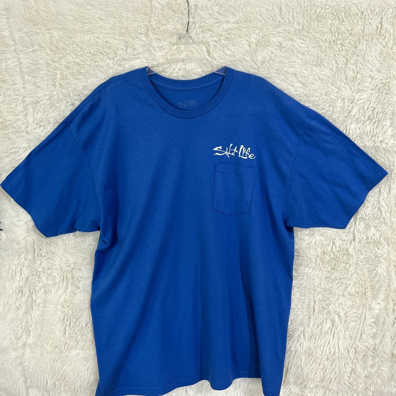 Salt Life Men's Blue T-shirt | Depop