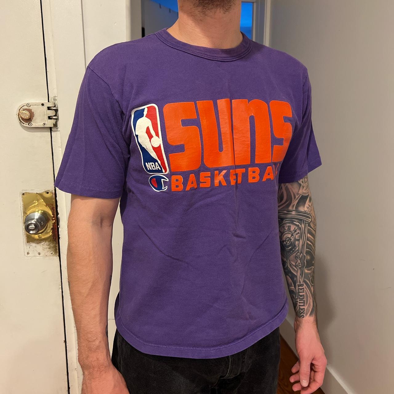 Authentic Champion NBA Suns Basketball T-Shirt Tag - Depop