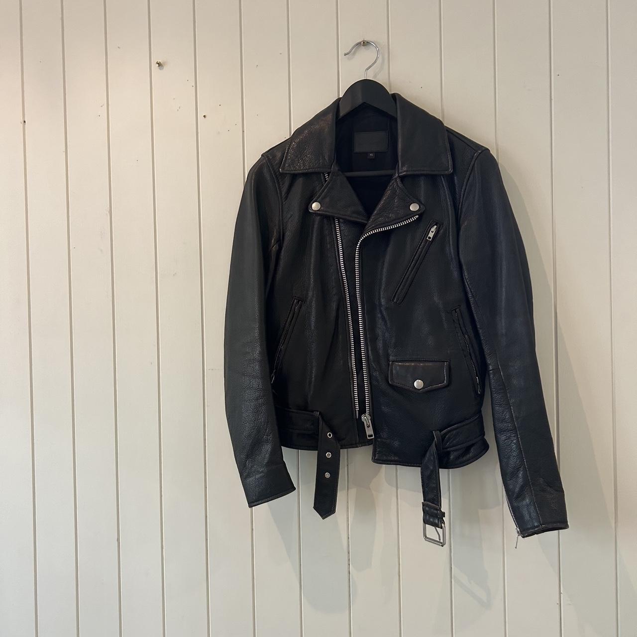 Jack London real leather jacket hardly ever worn and... - Depop