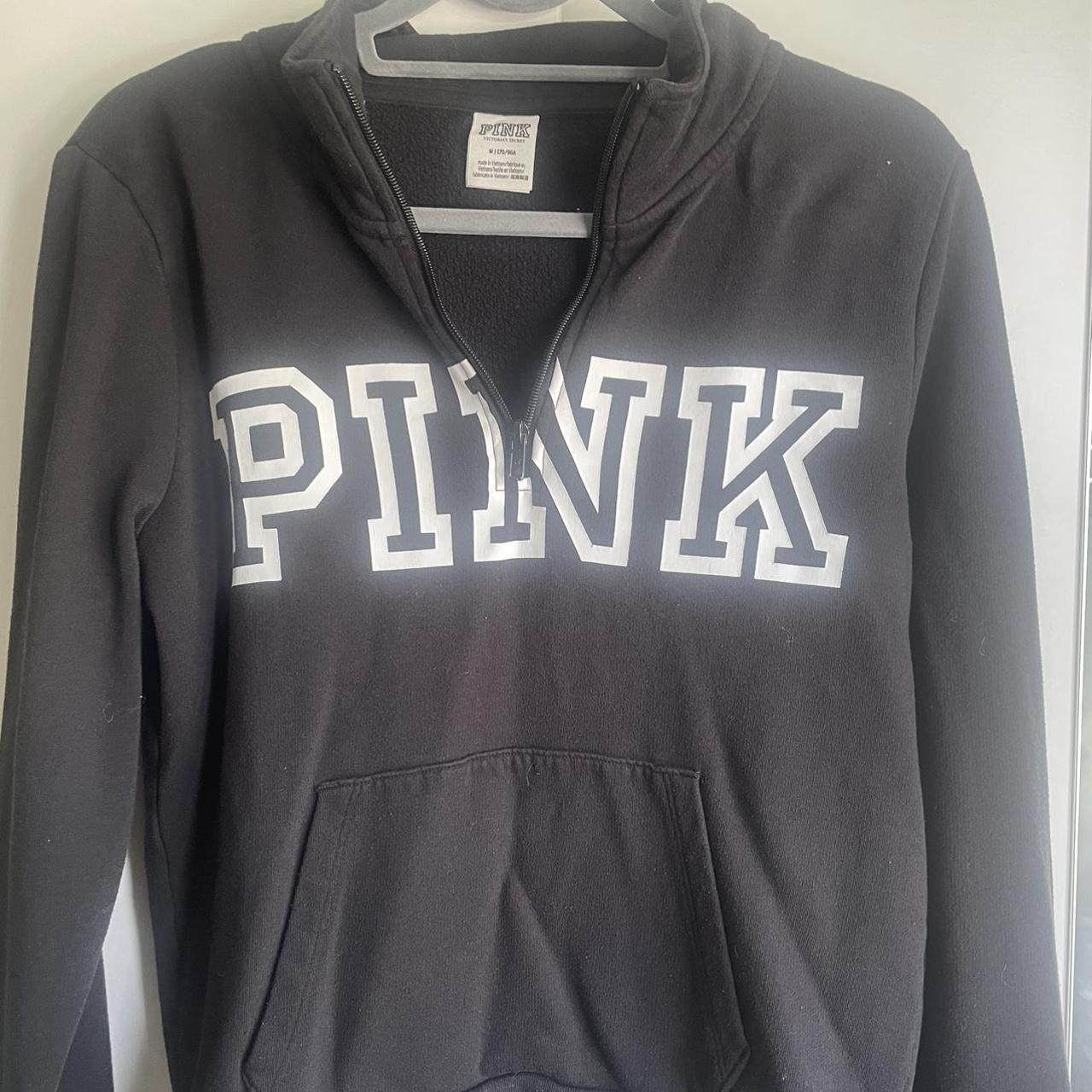 Black Victoria secret/pink sweatshirt Very good... - Depop