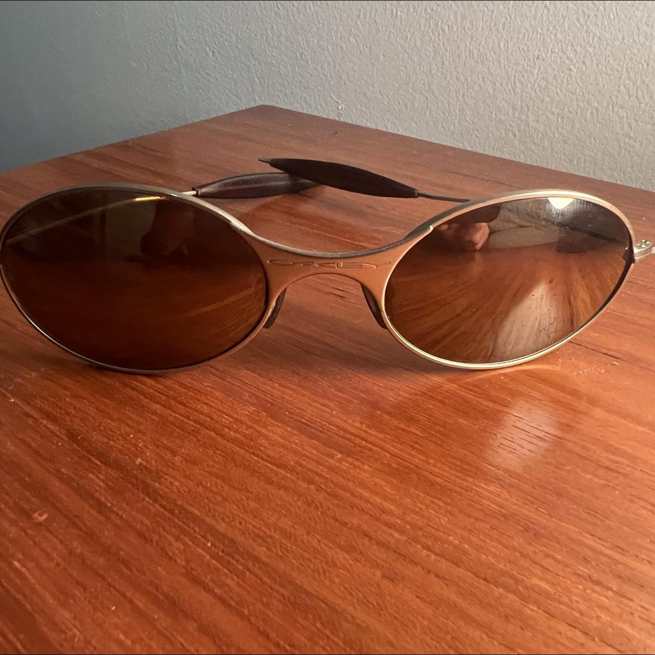 Oakley E Wire Sunglasses Original Gold Iridium Depop