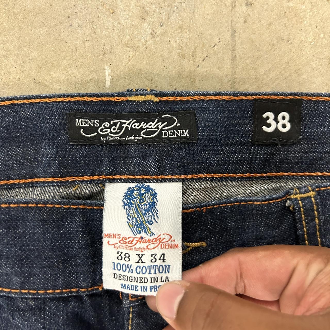 Ed Hardy Denim Jeans Vintage 90s Y2K 2000s Skater... - Depop