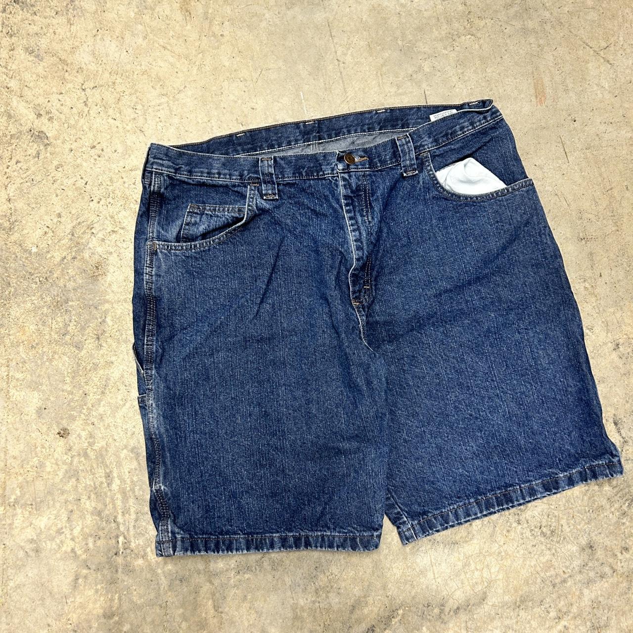 Wrangler Carpenter Jean Shorts Denim Jorts Loose... - Depop