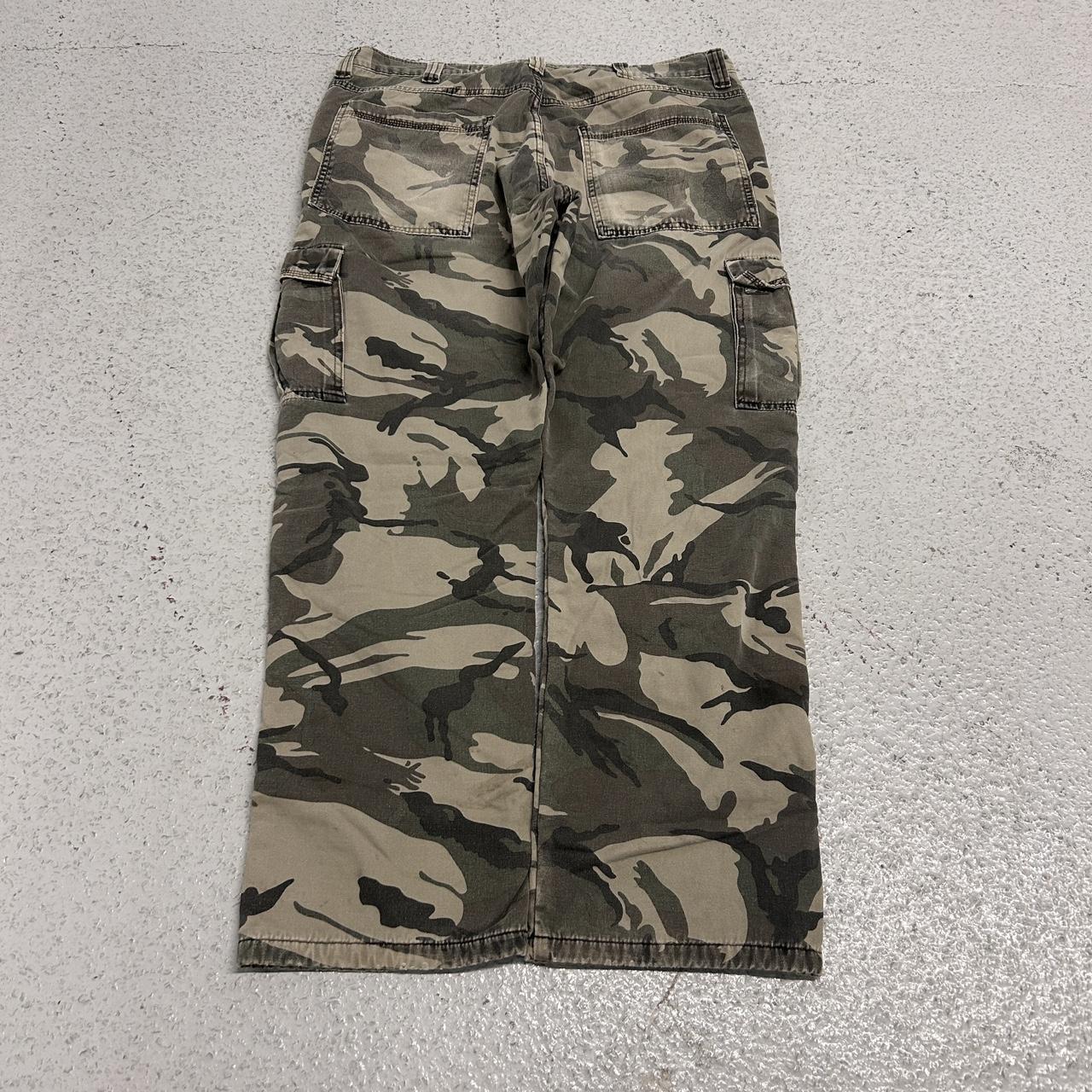 Wrangler Camo Baggy Pants Flanned Lined Hunting... - Depop