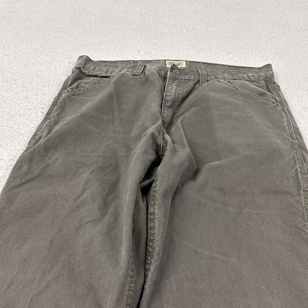 Y2K cargo carpenter green pants earth tone wrangler... - Depop