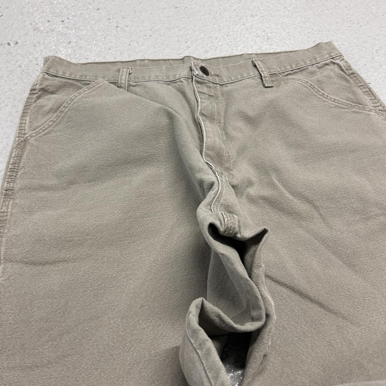 Y2K Cream Wrangler Carpenter Pants Minimalist Earth... - Depop