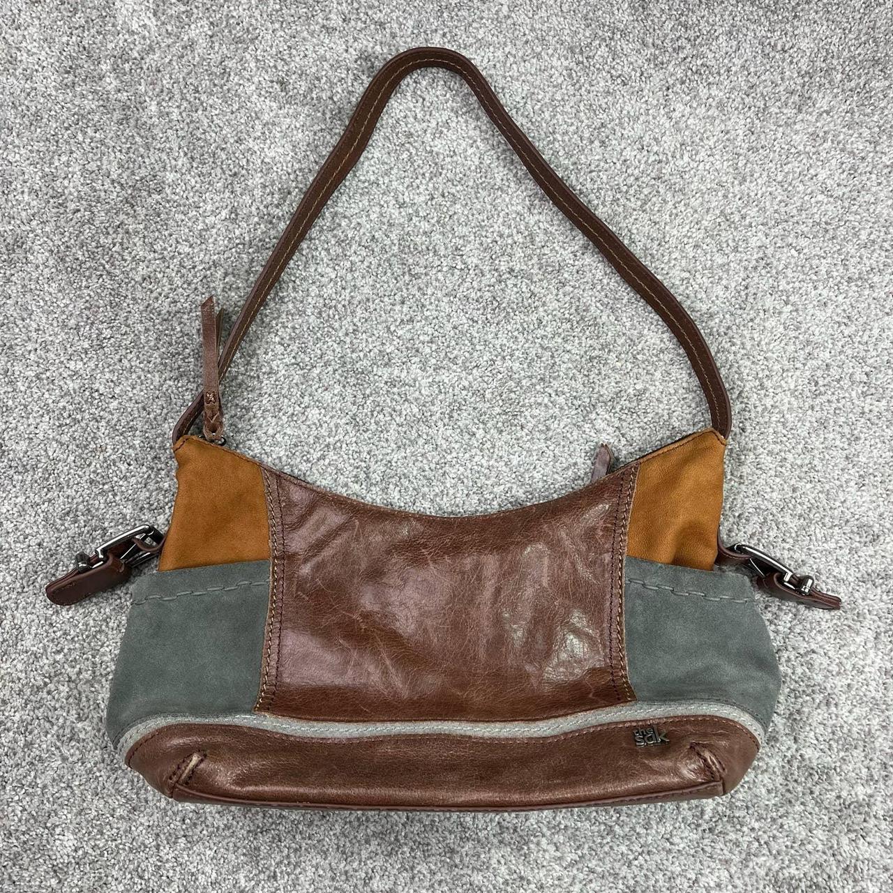 Patchwork leather bag Good condition some wear on - Depop