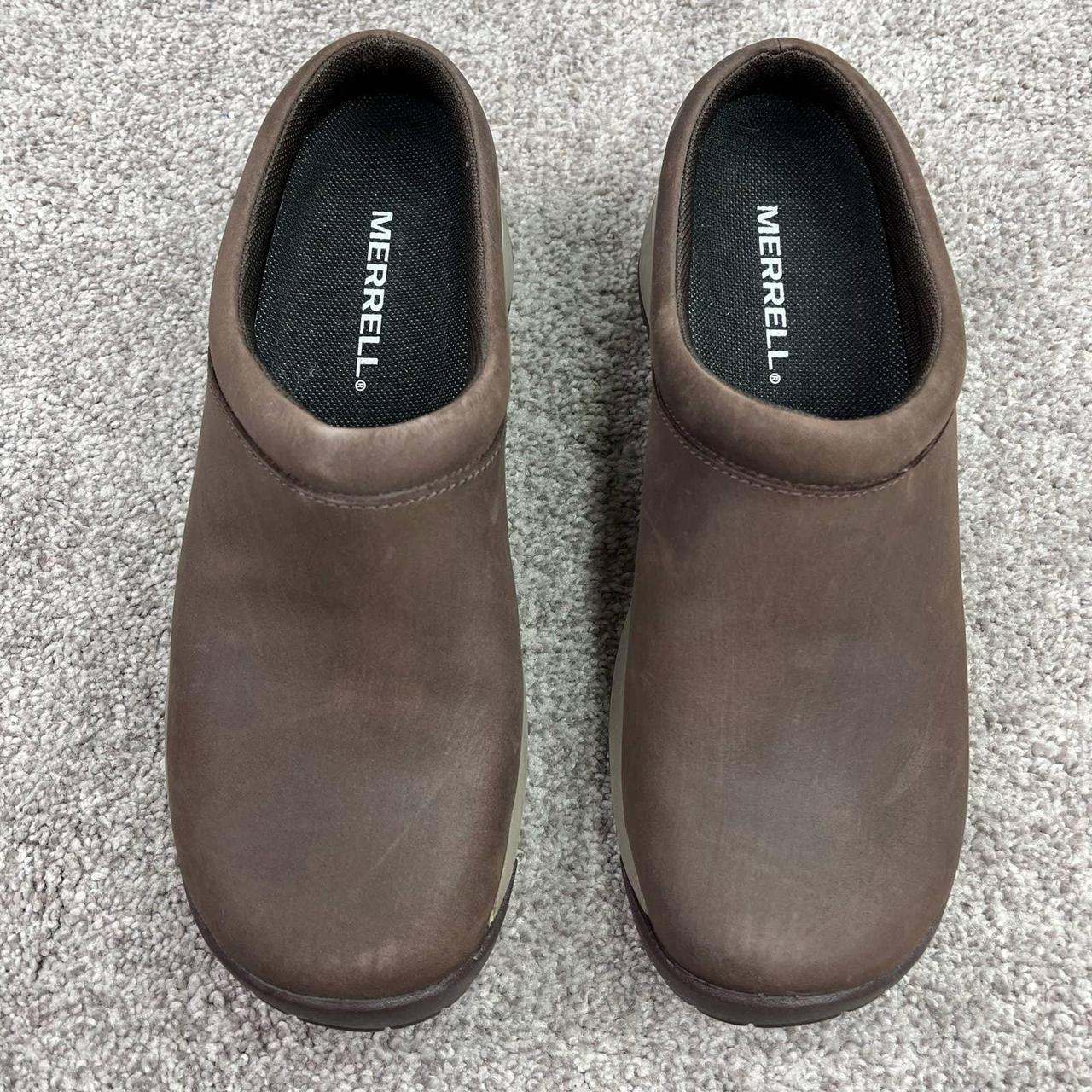 merrell leather clogs