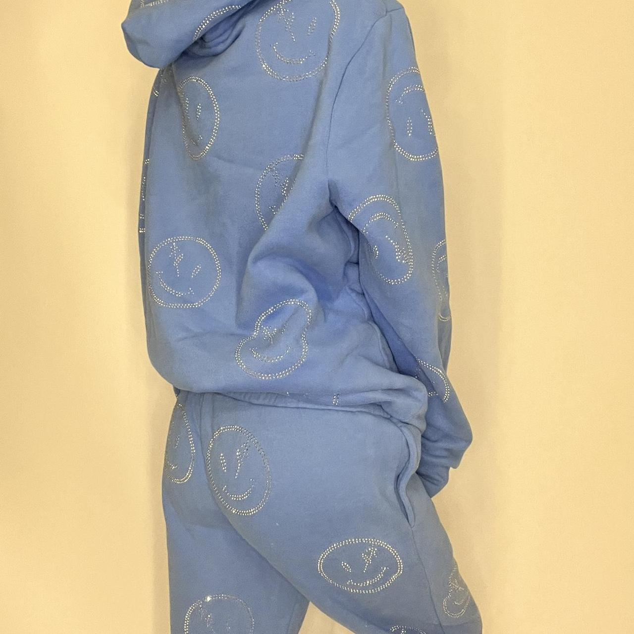 Retro Vert Bling Smiley Face Hoodie Bedazzled Smiley Face Hoodie