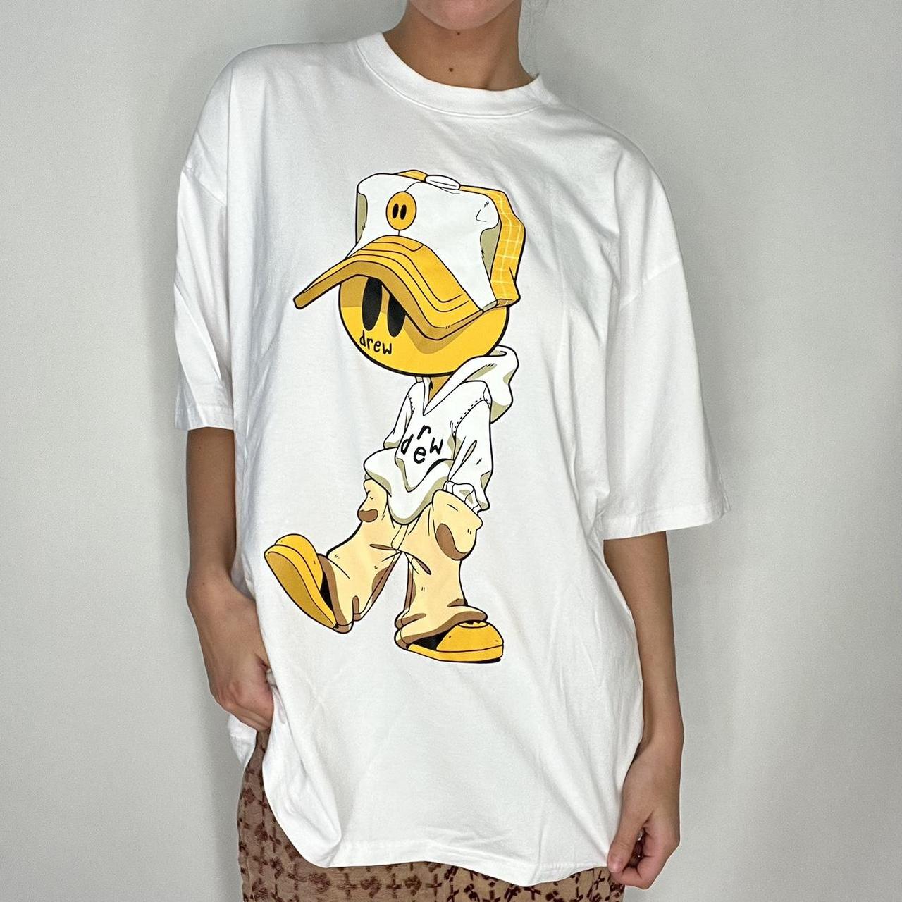 Drew by Justin Bieber white t shirt, Size L,