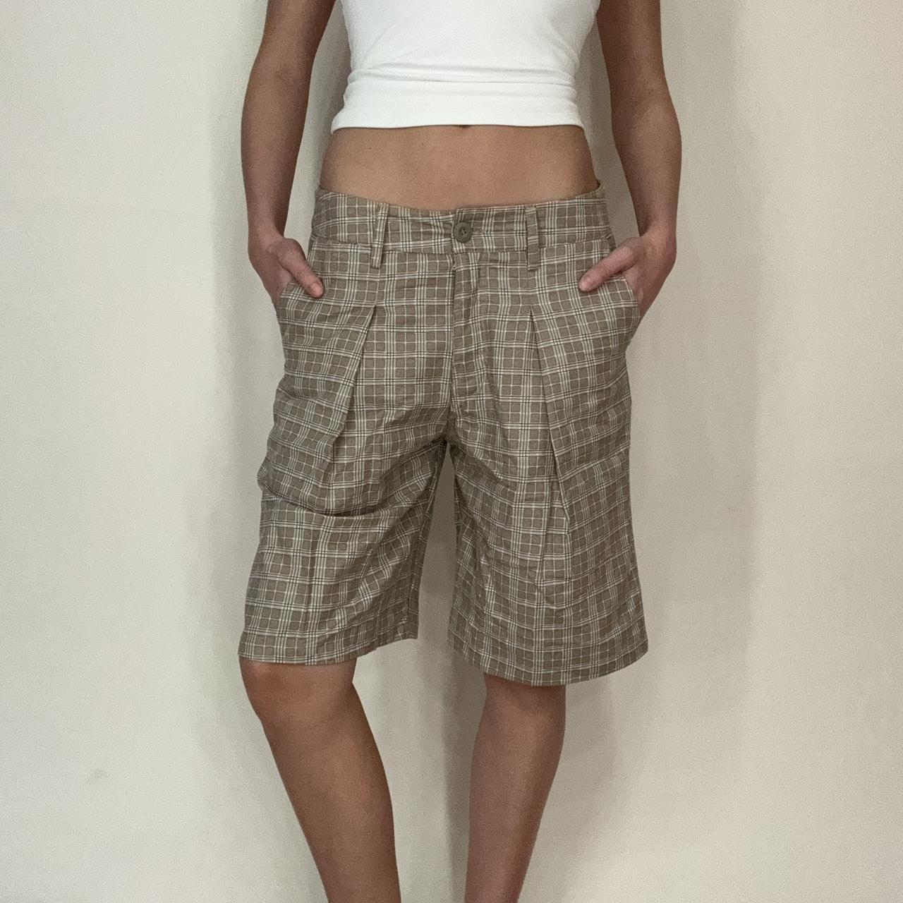 Motel Rocks Blokette plaid low rise shorts NWT