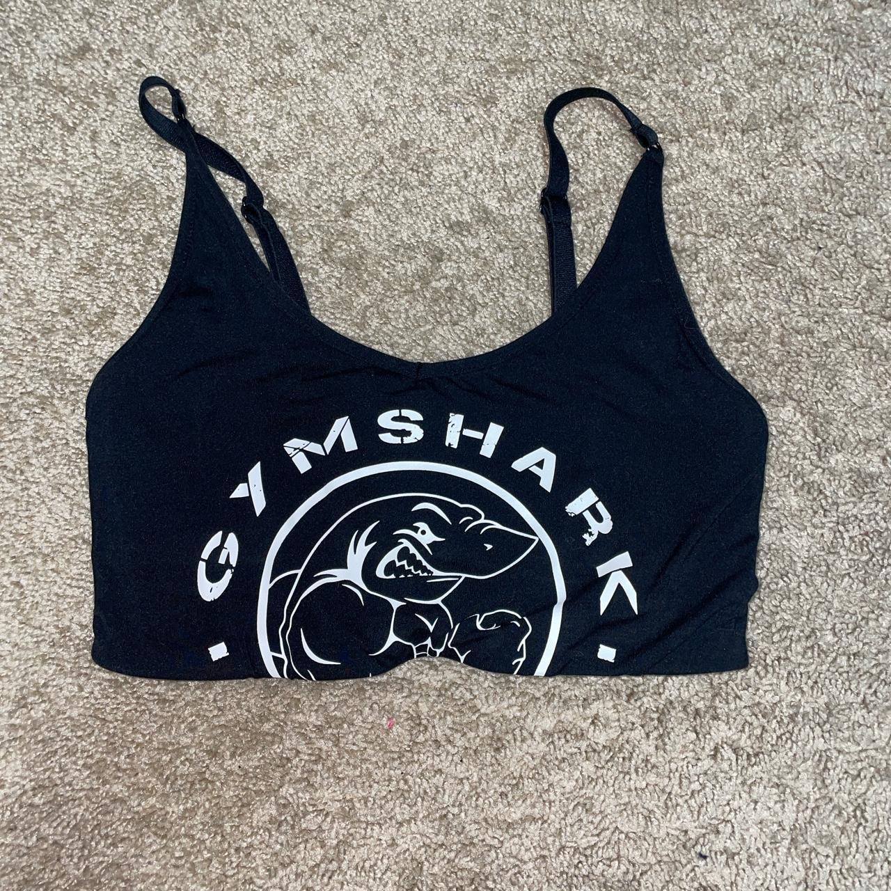 Black gymshark sports bra Depop