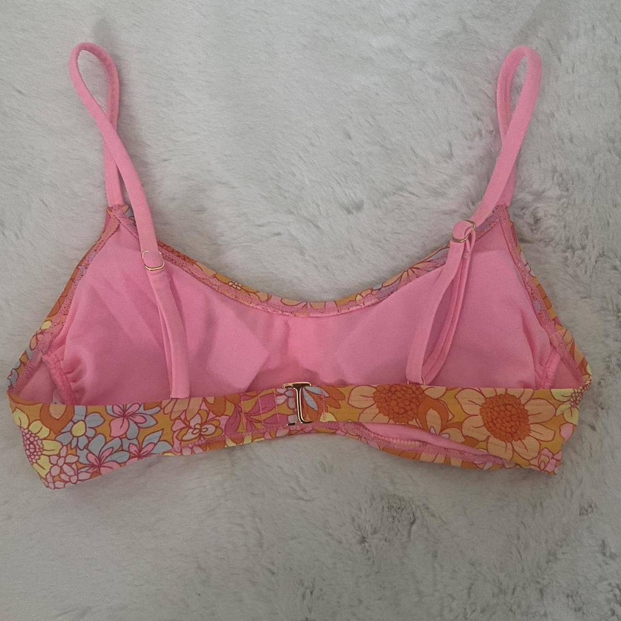 Wild Fable Women's Pink and Orange Bikini-and-tankini-tops | Depop