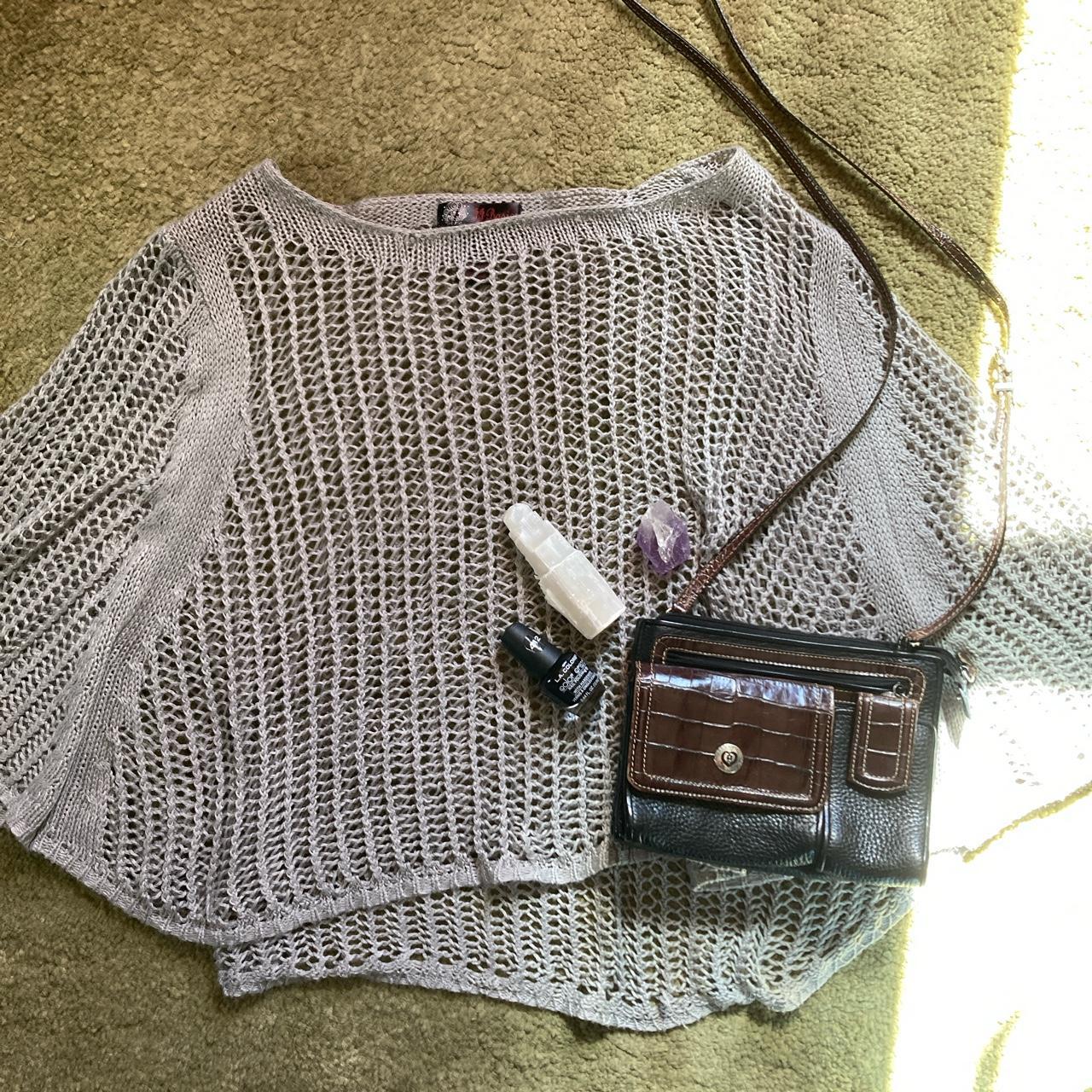 NWT Granny square knit geo crochet cardigan by - Depop