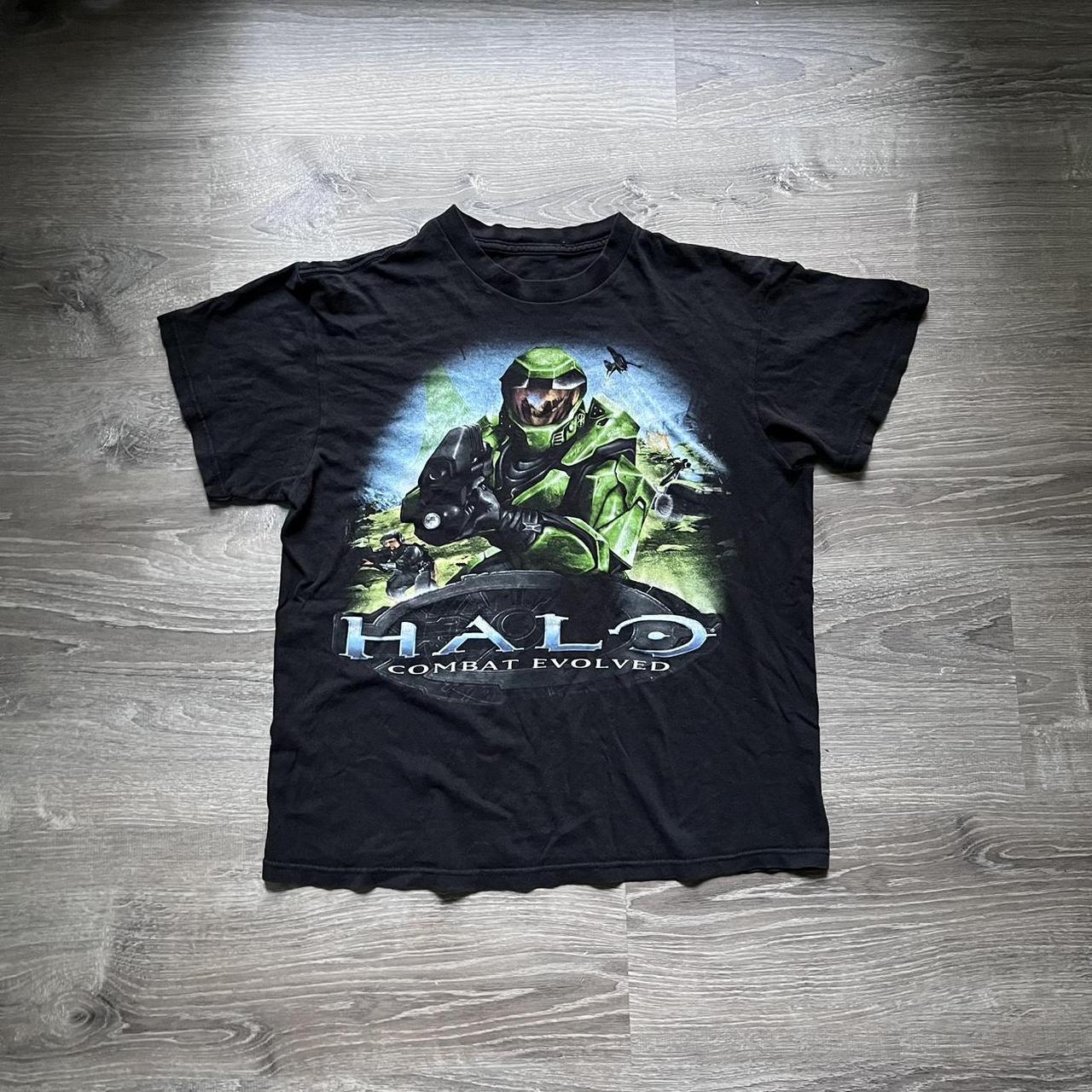 Vintage Halo Combat Evolved Shirt 100% Cotton... - Depop