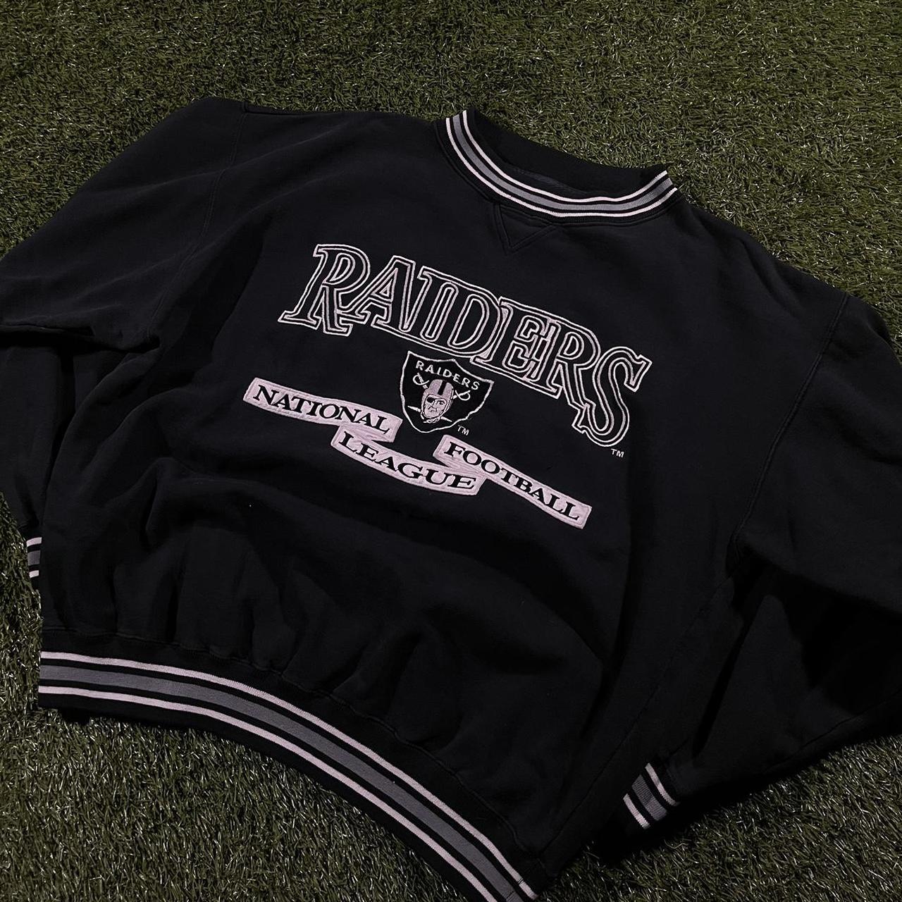 Oakland hot Raiders Vintage NFL 90s Crewneck Sweater Sweatshirt