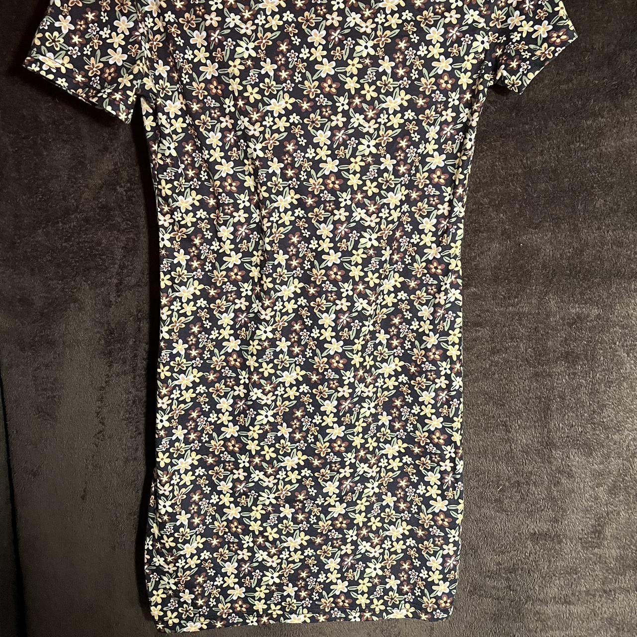 Cider Women's Black and Yellow Dress Depop