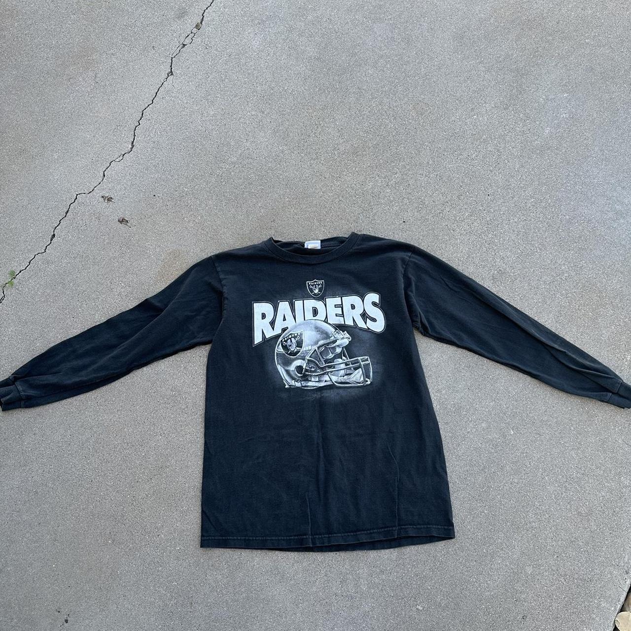 Vintage Oakland Raiders Long Sleeve Shirt on Lee - Depop