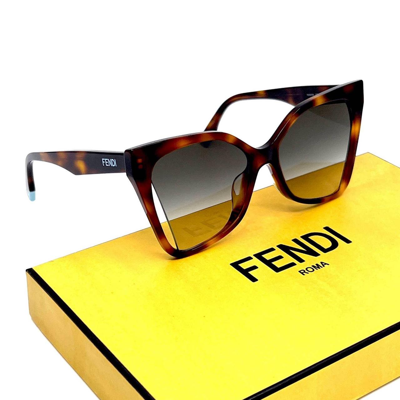 Fendi Women's Brown Sunglasses Depop
