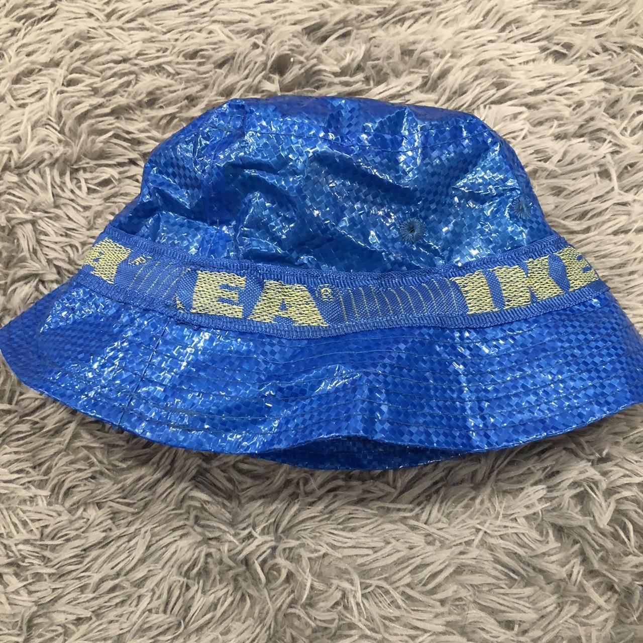 IKEA Men's Blue and Yellow Hat Depop