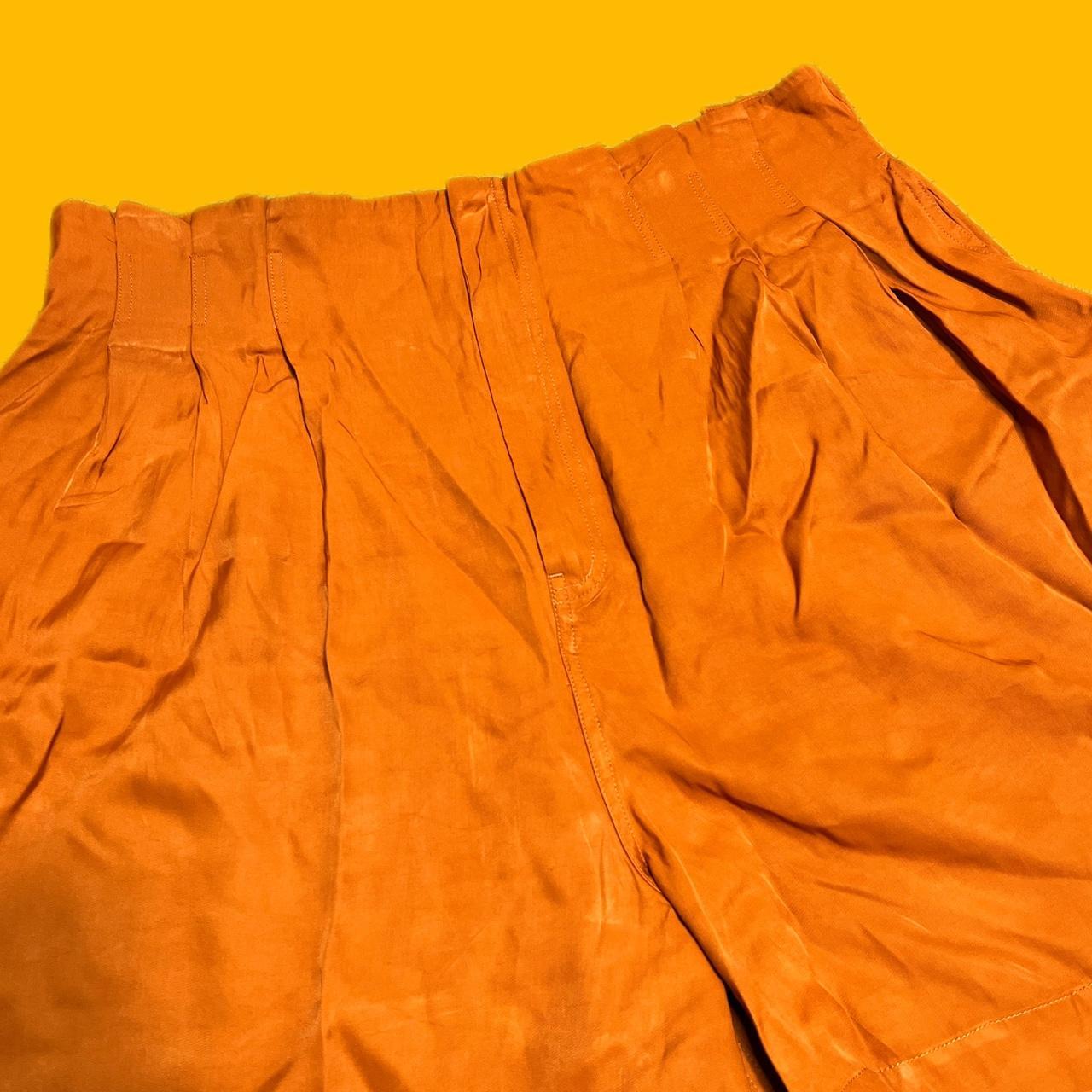 Size 16 orange high waisted shorts never worn nice... Depop