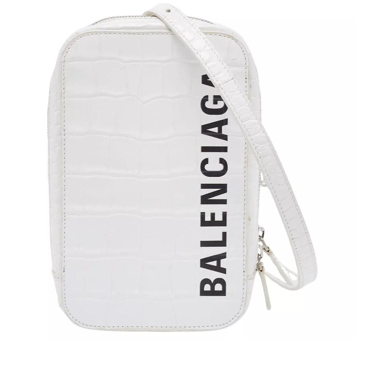 Authentic Balenciaga Monogram Croc-Embossed