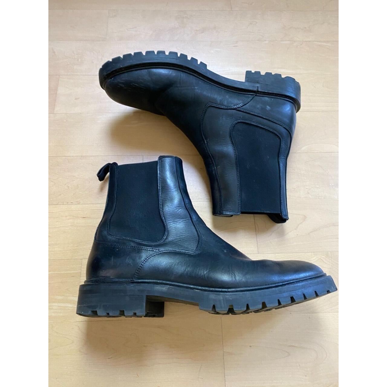 All saints black top chelsea boots