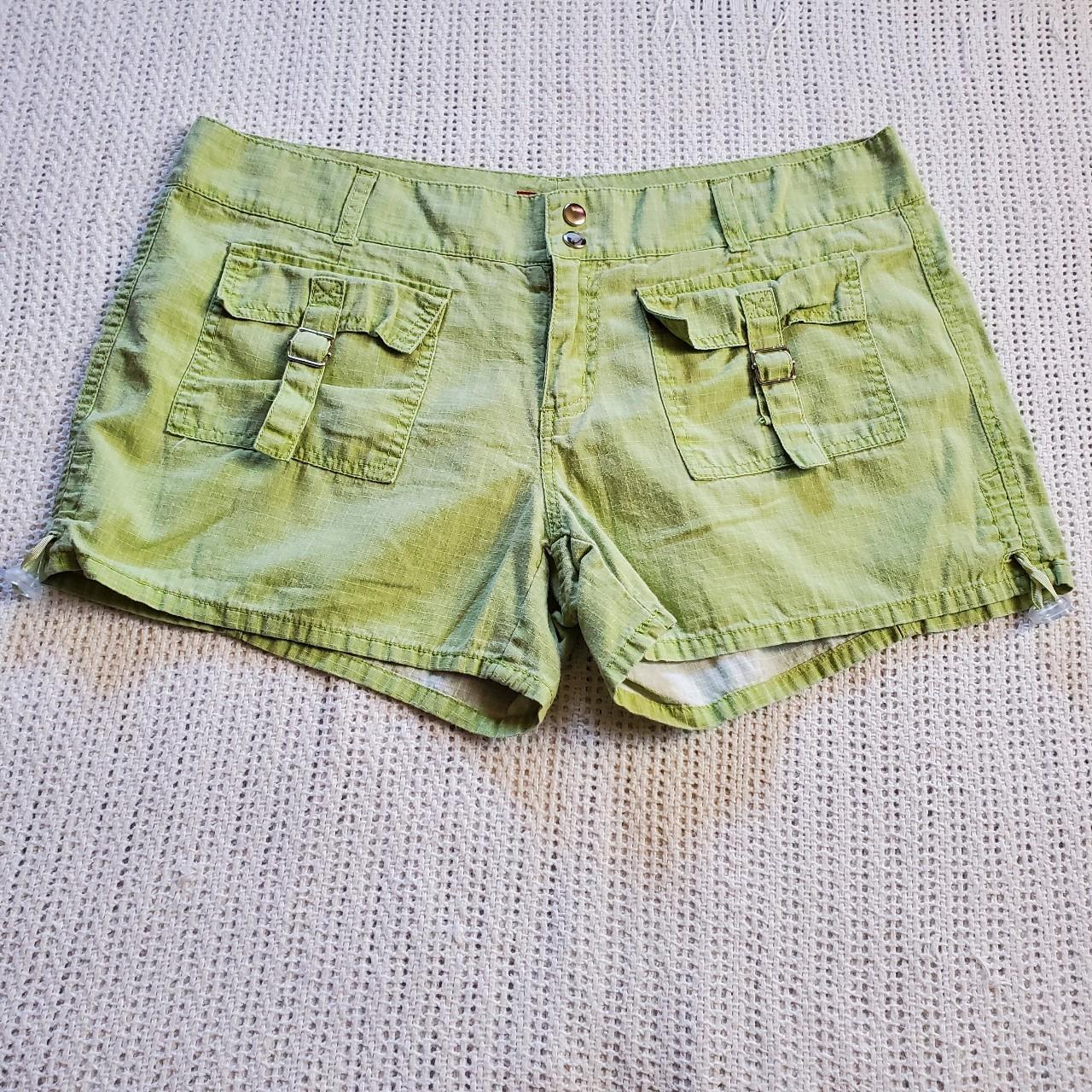 BeBop Women's Green Shorts Depop