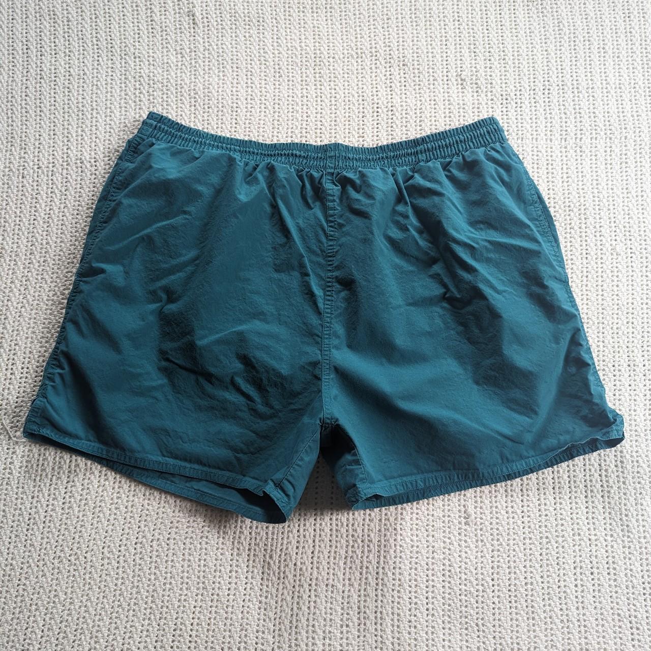 Vintage Eddie Bauer Mens Teal Size Large Swim Trunks... - Depop