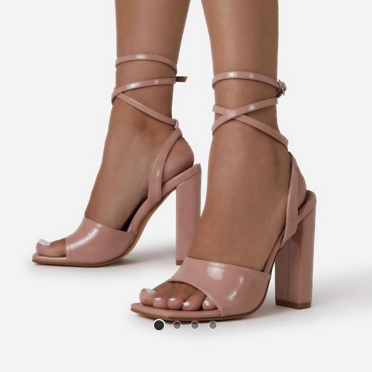 ASOS Women's Pink and Tan Sandals Depop