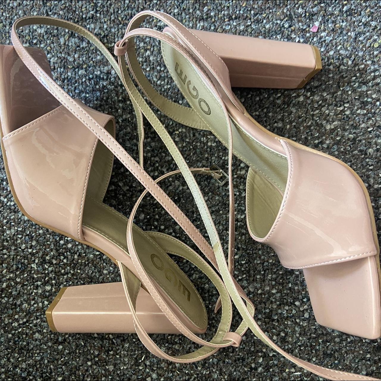 ASOS Women's Pink and Tan Sandals Depop