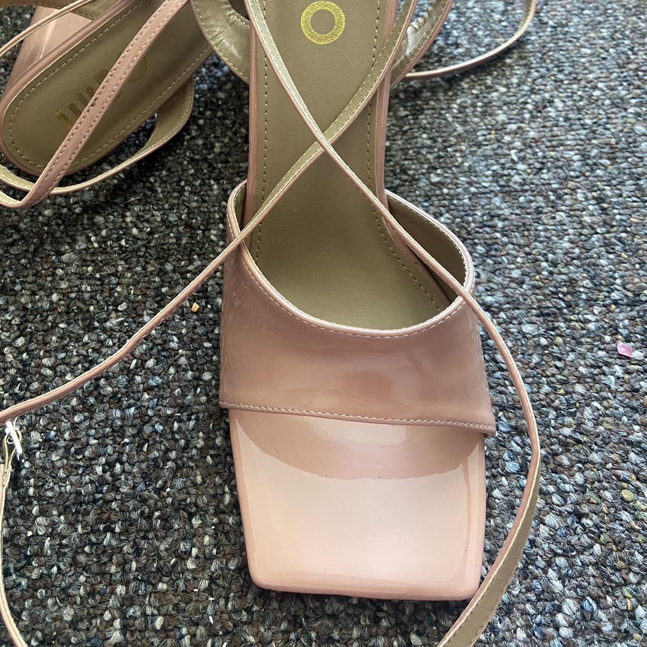 ASOS Women's Pink and Tan Sandals Depop