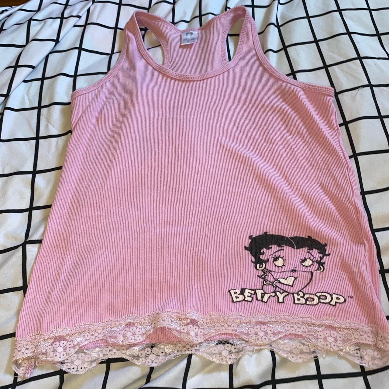 betty boop pink tank top size M but if u want it... - Depop