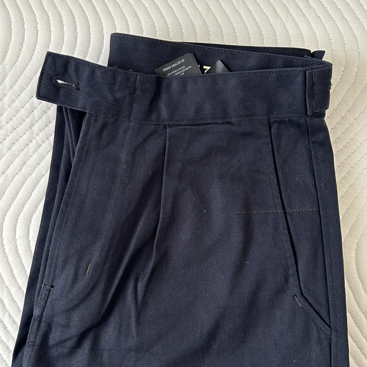 G-Star Men's Navy and Black Trousers | Depop