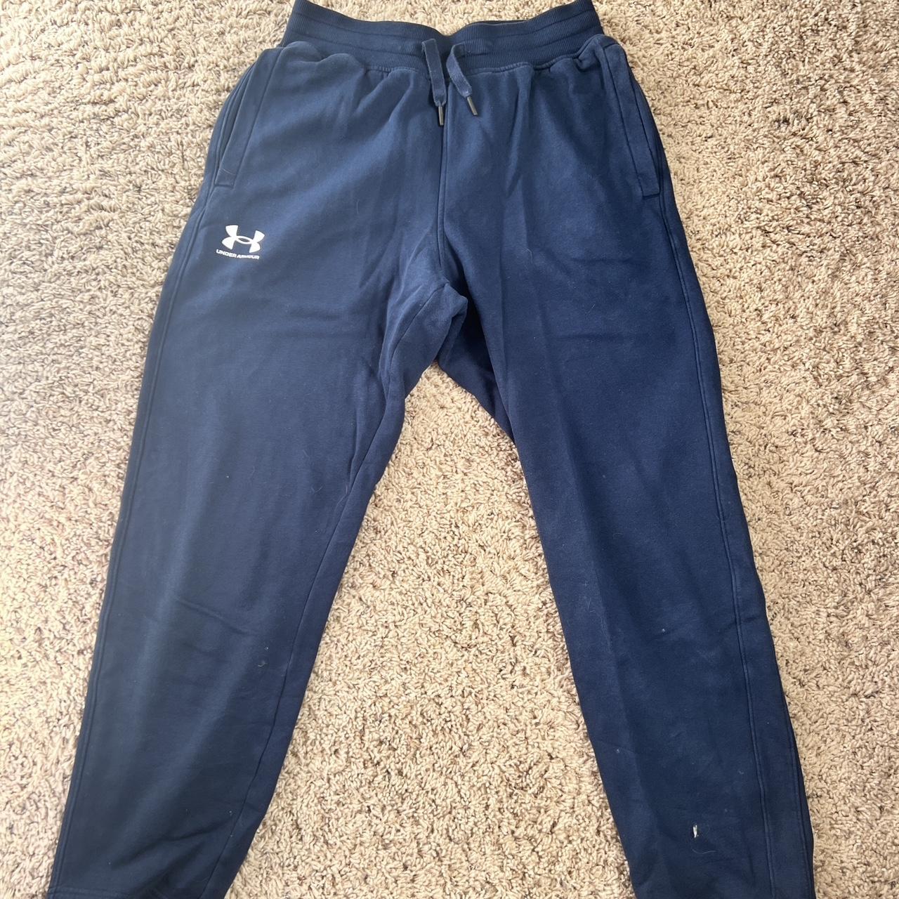 Under Armour navy blue sweatpants size medium Depop