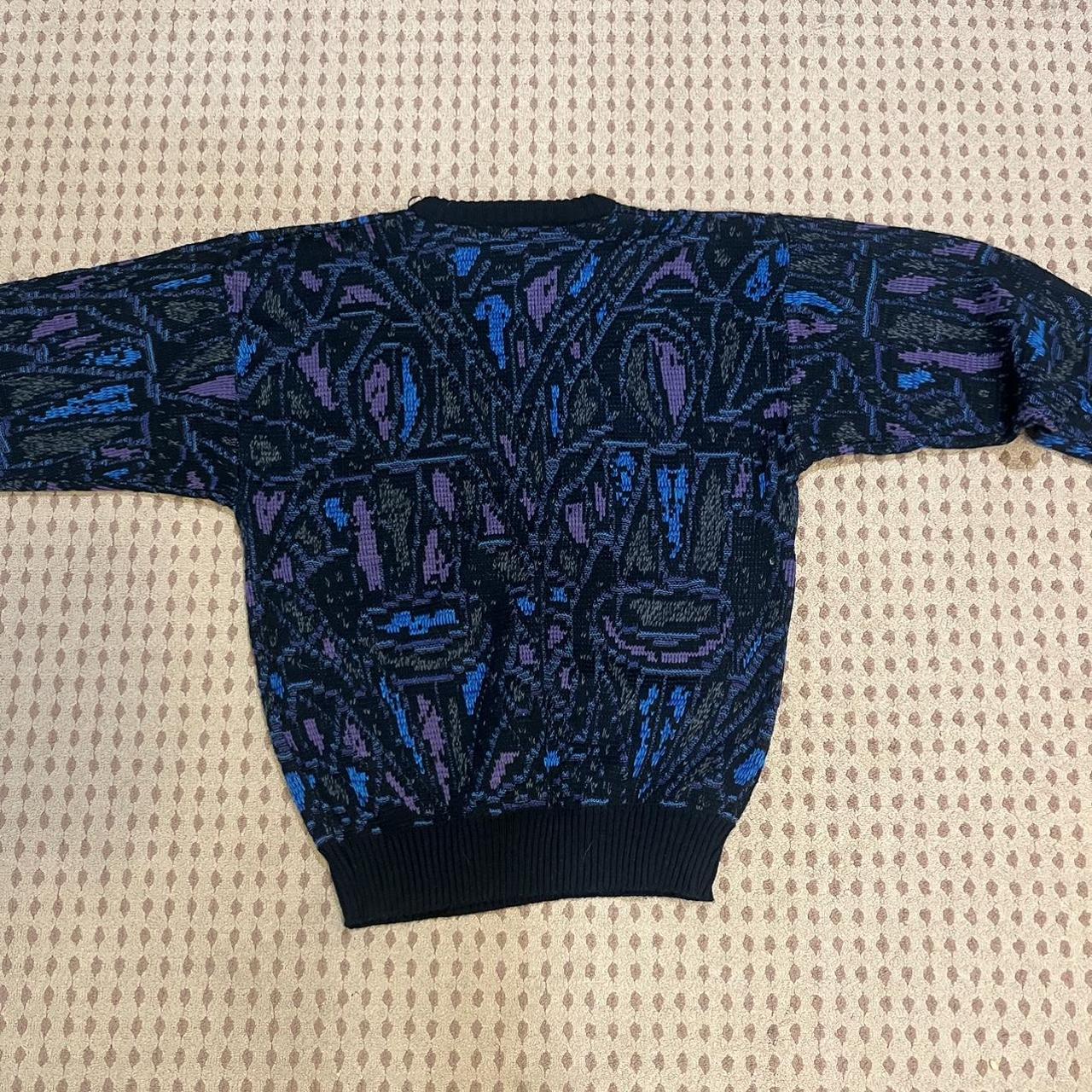 Men s Knit Sweater with cool design colors Tagged Depop