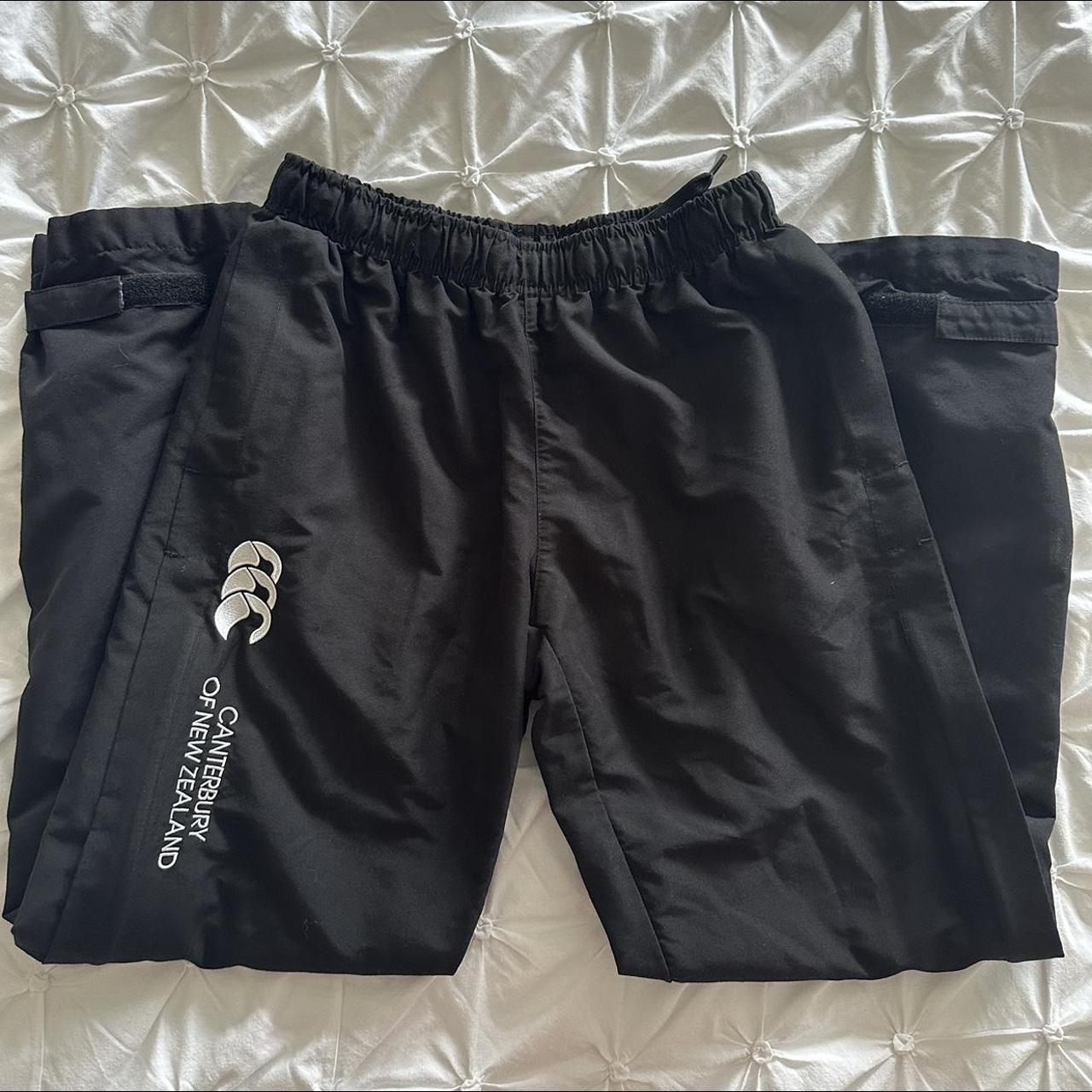 black canterbury trackies they’re a 14-kids but... - Depop