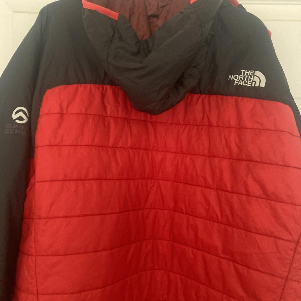The North Face Men's Red and Black Coat Depop