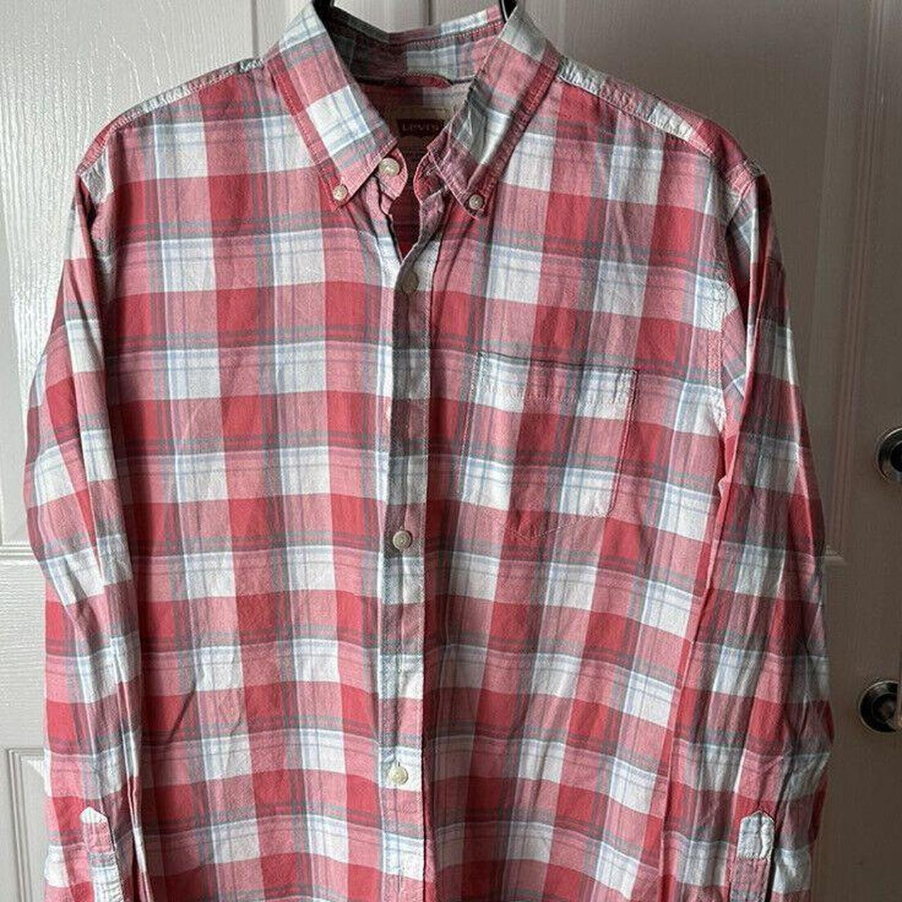 Levi's Shirt Collared Checked Long Sleeved Size... - Depop